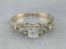 2.00Ct Emerald Simulated Ruby Diamond Women Wedding Ring 925 Silver Gold Finish