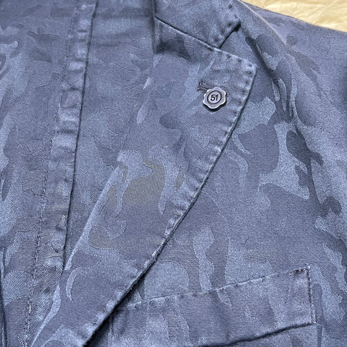 51 CINQUANTUNO ANGELO NARDELLI BLUE CAMO BLAZER / SPORTS JACKET 