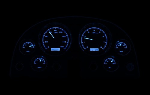 Dakota Digital 63-67 Chevy Corvette Analog Gauges Kit Black Blue VHX-63C-VET-K-B - Picture 2 of 4