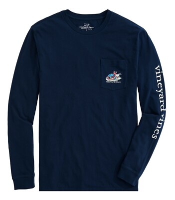 NWT Vineyard Vines Men Long Sleeve Pocket Crew T-Shirts Tee 