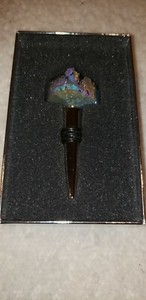 Decorative Wine Bottle Stopper Iridescent Stone Ebay