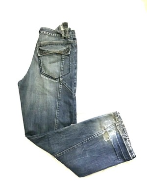 Tom Wolfe Blue Faded Distressed 