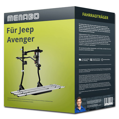 Menabo Fahrradträger Cobra Plus schwarz/silber für Jeep Avenger J2 - 3 Fahrräder