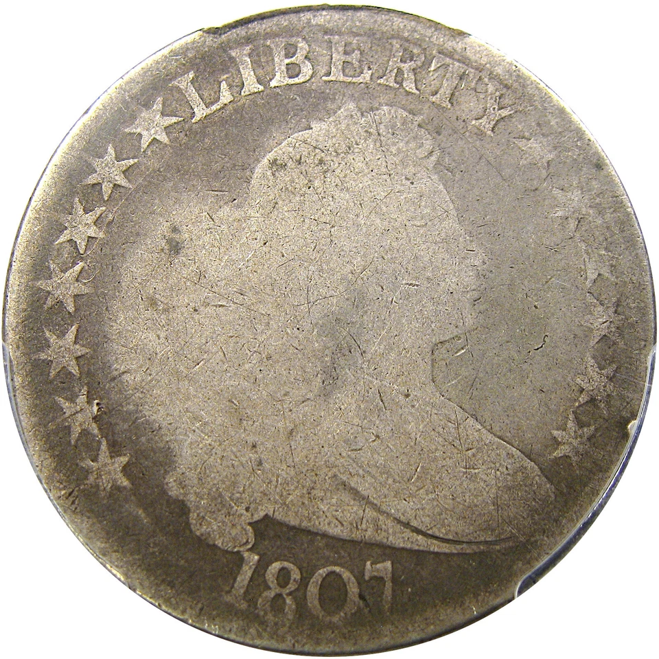 1807 50C PCGS / CAC AG3 DRAPED BUST ~ SMOOTH CHOICE ORIGINAL LOWBALL COIN! - Image 3 of 4