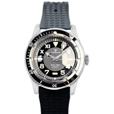 Tandorio 40mm Double Dome Sapphire Glass Black Gray Dial  NH35 Move Mens Watch