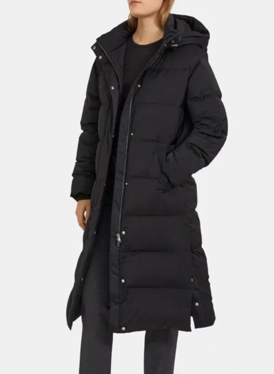 SALE!【Theory】Side-Button Puffer Coat☆コート Theory Women's Puffer Side City Poly Long Hooded Down Coat