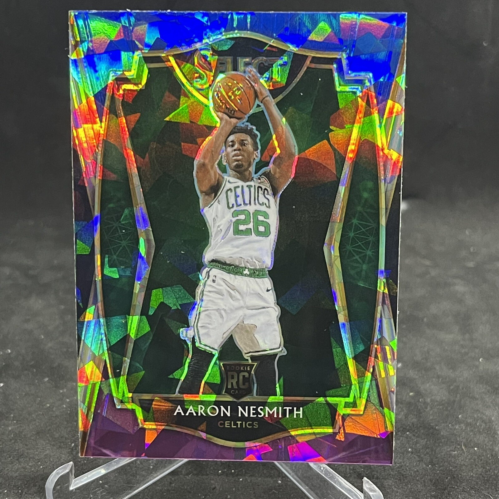 Aaron Nesmith 2020-21 NBA Select Blue White Purple Cracked Ice Prizm 190 Premier