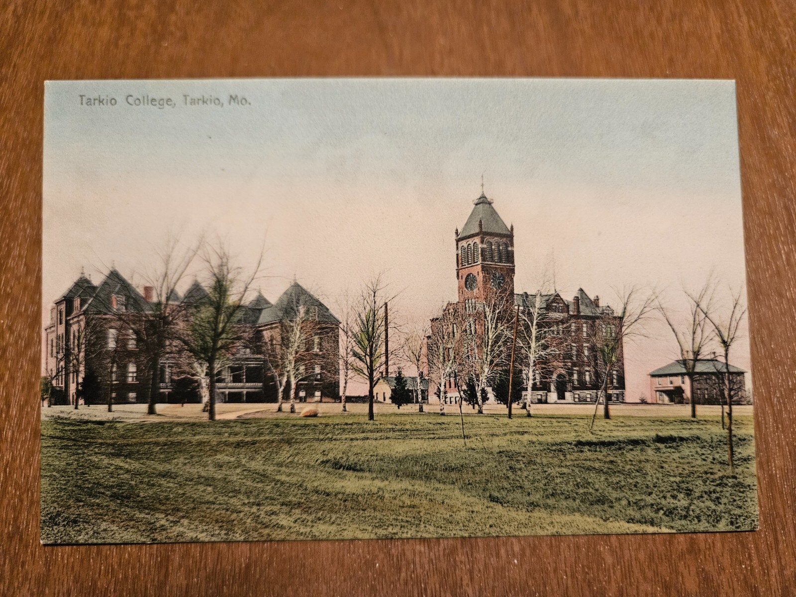Postcard MO Missouri Tarkio College Atchison County Early Campus View