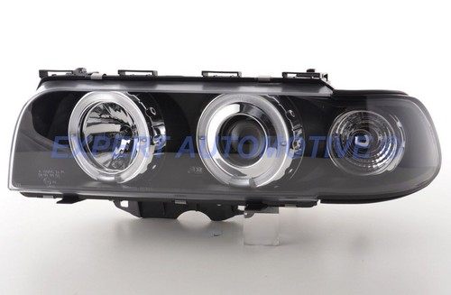 FARI NERI ANGEL EYES A LED BMW SERIE 7 E38 DAL 1994 AL 1998 - Foto 6 di 7