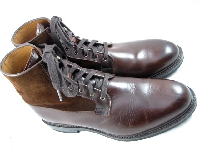 SAOLA Stivali derby uomo Allen Edmonds "DAIN" 11 5 D mogano *INDOSSATI UNA VOLTA (530N)
