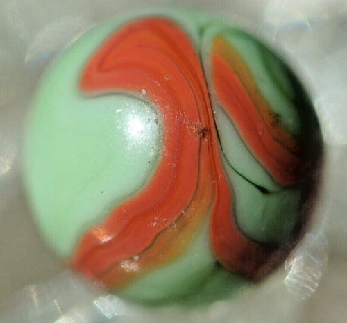 Peltier Antique National Line Rainbo, Flaming Dragon Toy Marble, #140 - Picture 5 of 5