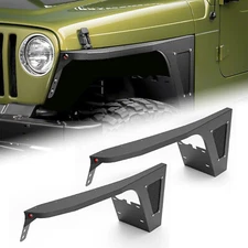 Front Fender Flares Wheel Mud Guard Kit For 97-2006 Jeep Wrangler TJ & 04-06 LJ