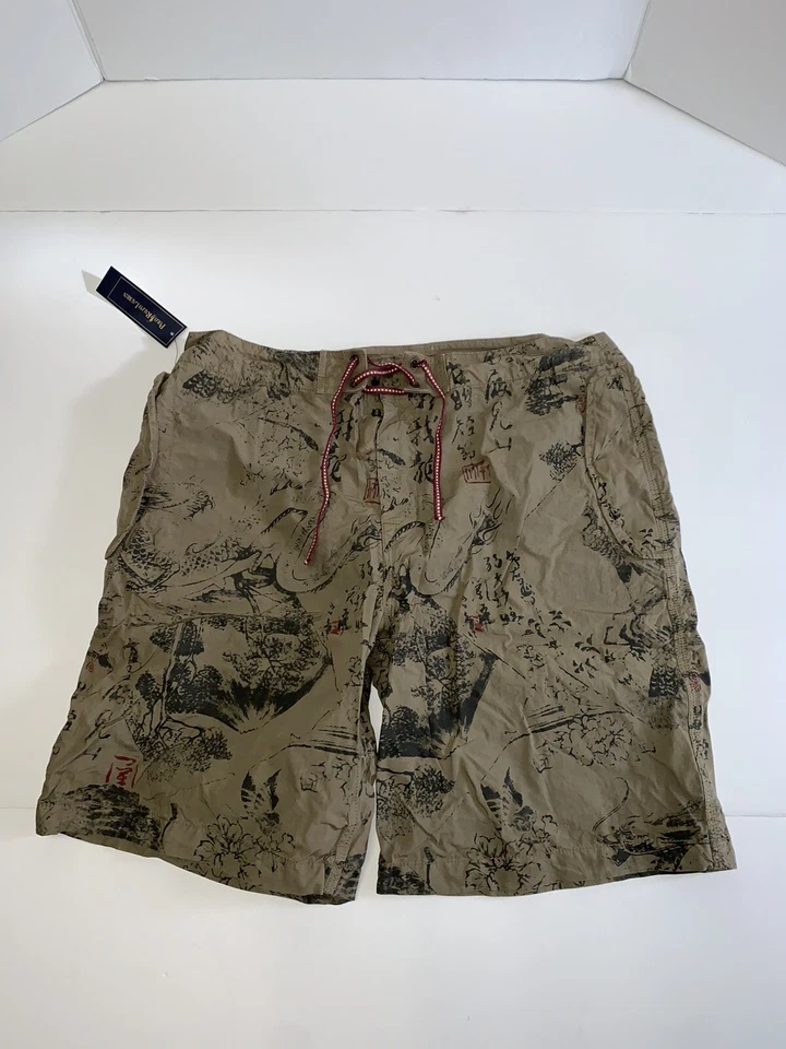 Polo Ralph Lauren Mens SWIM TRUNKS BOARD SHORTS Canvas Summer Olive Green 34*