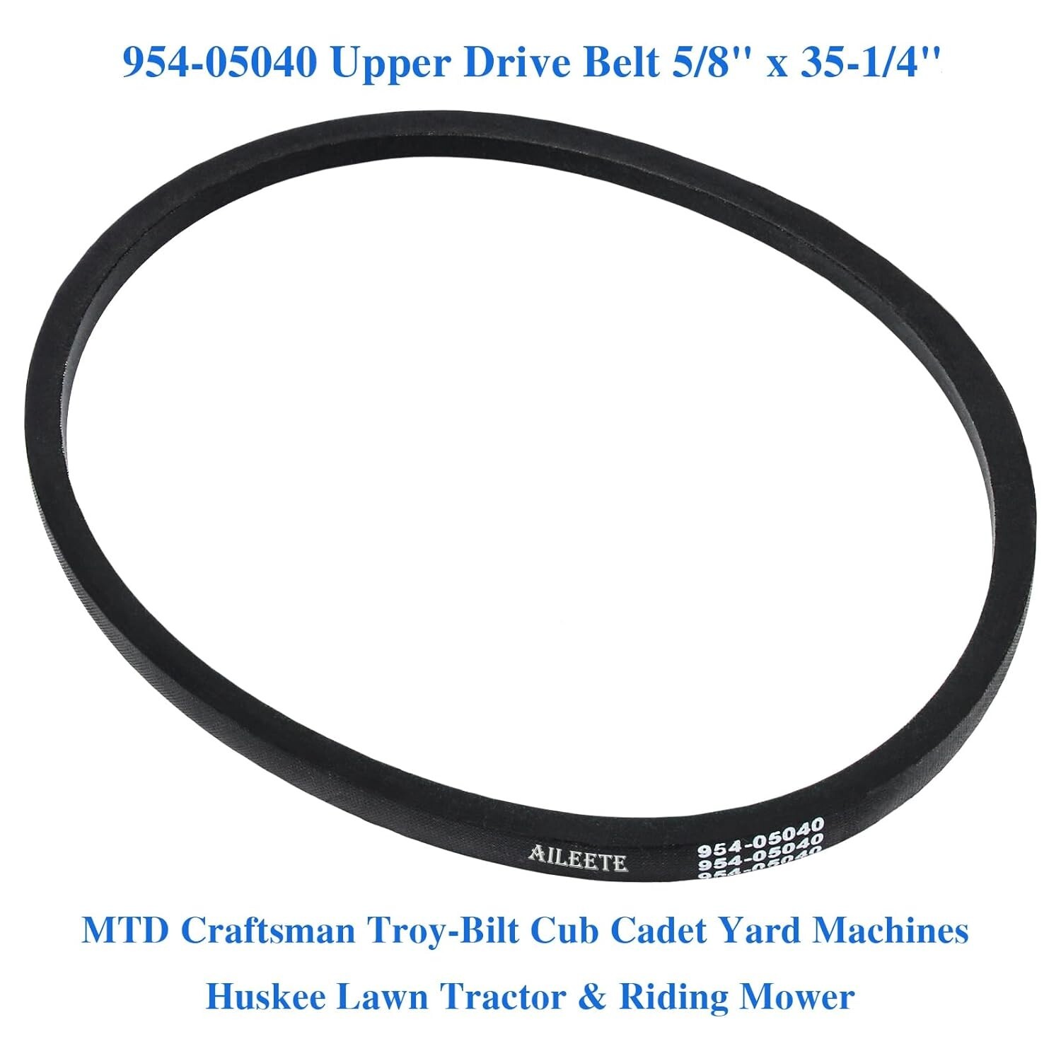 AILEETE 95405040 Upper Drive Belt 5/8" x 351/4" for MTD Craftsman