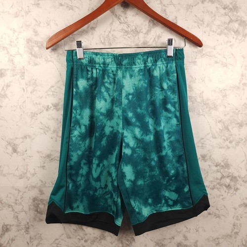 DSG Boys Basketball Shorts Size XL Green Tie Dye Black Above Knee Athletic Sport