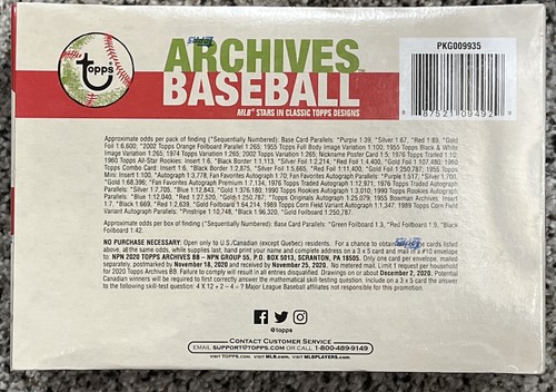 2020 Topps Archives Baseball Mega Box Target Factory Sealed 16 packs 131 cards - Picture 2 of 3