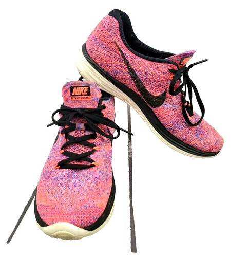 Nike Flyknit Racer Acai Berry Pink Orange Running Shoe  display picture 3