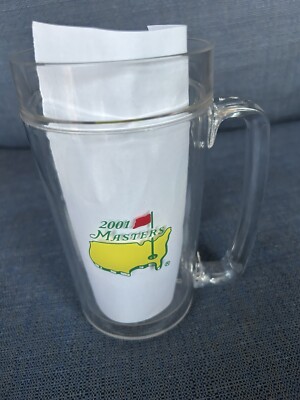 2001 Masters Golf Thermo Yet is Style Serv Hard Plastic Beer Mug (M2)