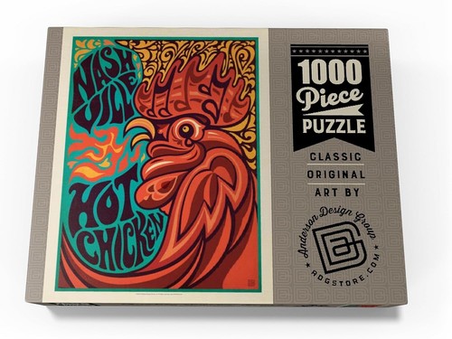 Nashville Hot Chicken (Groovy Blue) 1000 Pc Jgsaw Puzzle, Brand New-Sealed Box! - Picture 8 of 9