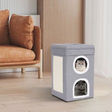 Foldable Cute Modern Cat Condo Cat House Gray Indoor Cats Bed For Home Pet Shop