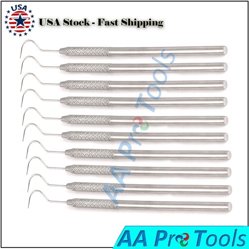 10 Pcs Single Ended Dental Explorer #23 Shepherds Hook Probe Surgical Instrument - Picture 2 of 2