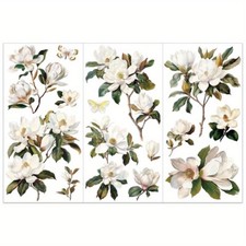 1Set 3Sheets 3 Styles Flower PVC Waterproof Decorative Stickers Self Adhesive