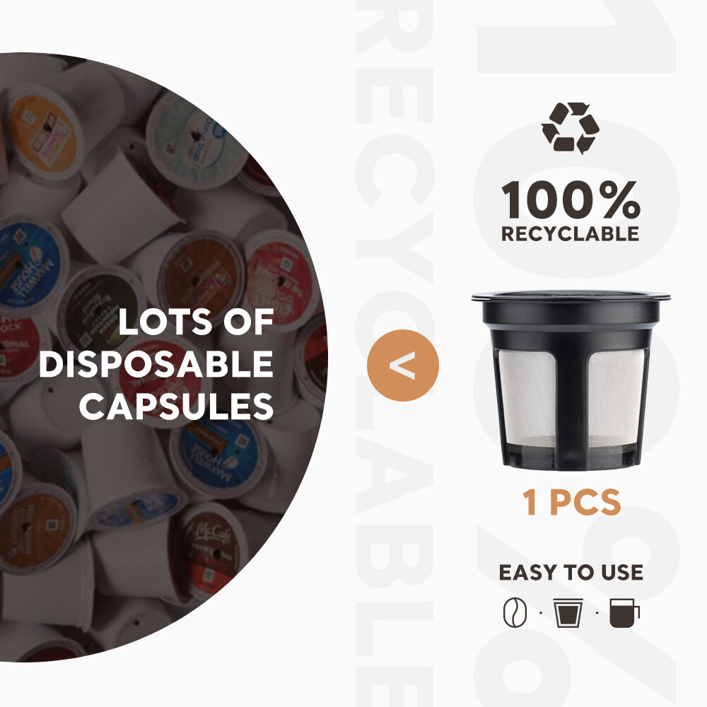 5 Cialde Caffè Riutilizzabili Per Macchina Ninja – Filtri In Acciaio Inox Per CFP200/300/301 E Altri - 2