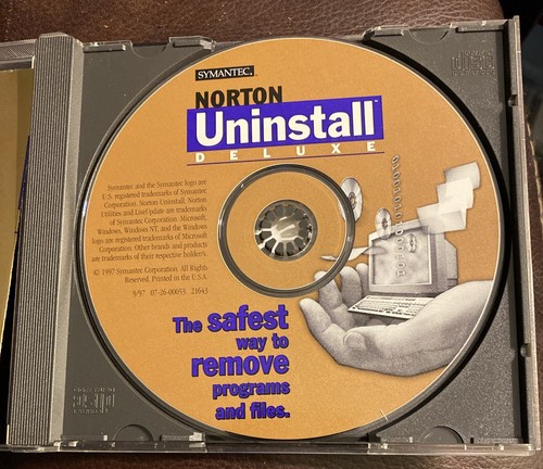 1997 Norton Uninstall Deluxe by Symantec Windows PC CD-ROM - Picture 2 of 2