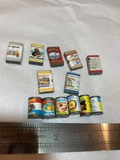 13 VTG MINIATURE COUNTRY STORE CANNED BOXED GROCERIES DOLLHOUSE DIORAMA CRAFTS