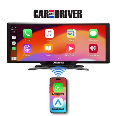 Car and Driver Intellidash Pro X10 Wireless Carplay, New, 10'' Touch Screen Displ