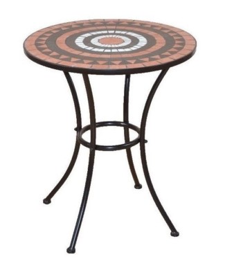 Bistrotisch Eisen Mosaik rund Metalltisch Balkon Garten Gartenmöbel