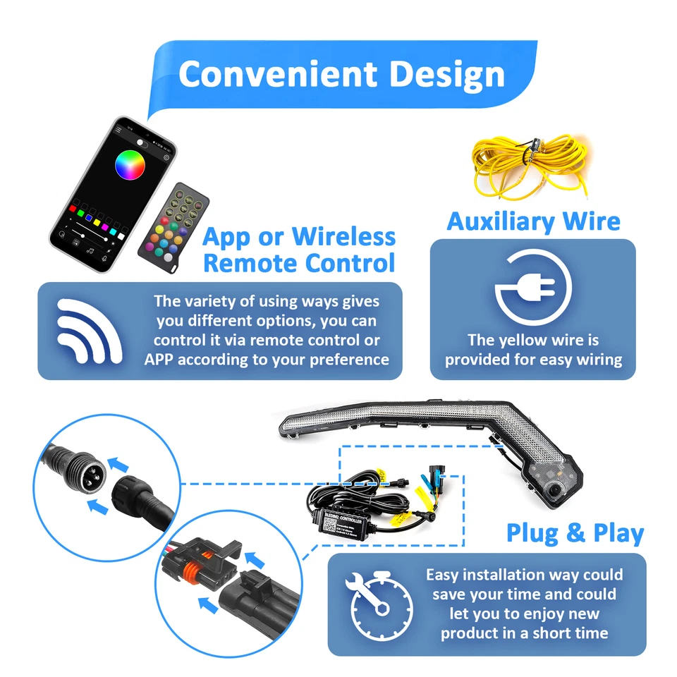 Plug&Play RGB Front Turn Signal Light For Can Am Maverick Sport 1000R 2020-2021 — 第 2/4 张图片