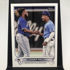 Topps 2022 Series 1 #329 Slugger Reunion Wander Franco & Vladimir Guerrero Jr.