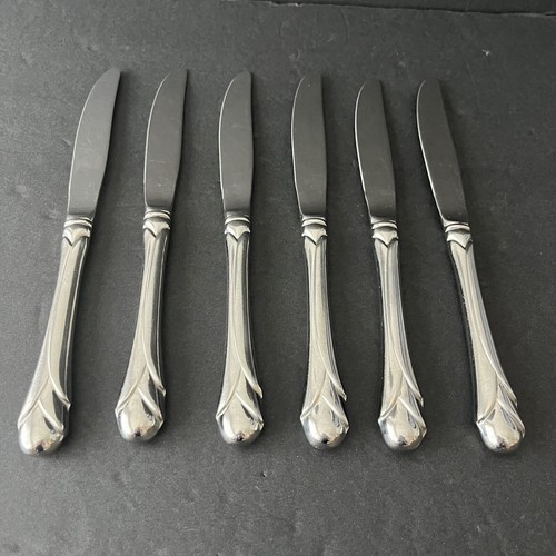 Mikasa SWEET PEA Gerald Patrick Dinner Knives Lot Of 6 Stainless Steel 18/8 - Picture 3 of 6