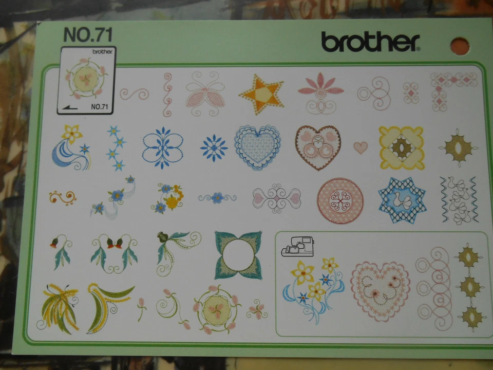 Brother carte de broderie n°71 (Brother embroidery card) - Photo 3/4