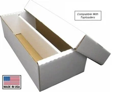 1600 Count Size Shoe Box 2-Row ASSEMBLED Sports Gaming Trading Card Storage Box