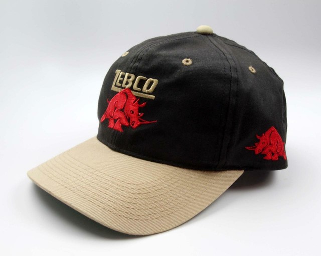 ZEBCO Red Rhino Hat World's Toughest Spincast Reel Strapback Vintage YA
