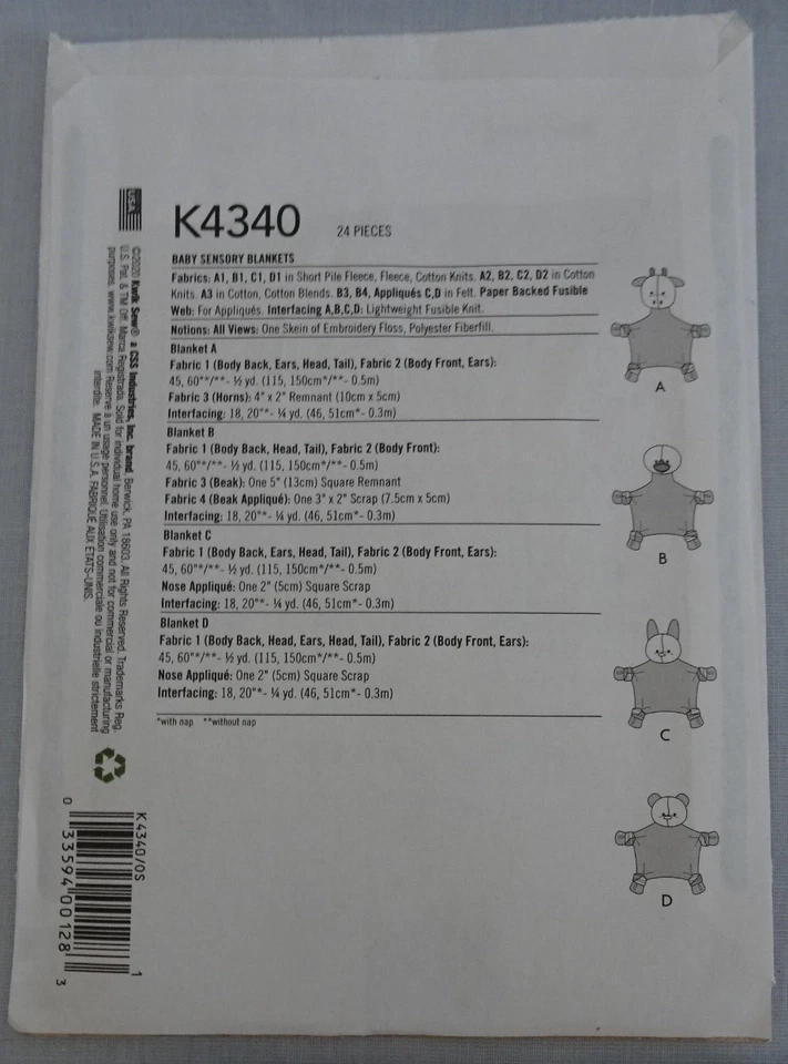 Lot of 6 Kwik Sew Craft Patterns Baby Blanket SLIPPERS Table Acc HATS Christmas - Image 3 of 4