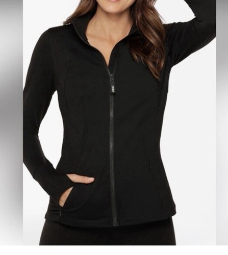 Lorna Jane Jacke Endurance Large schwarz durchgehender Reißverschluss Laufen Wandern Gym