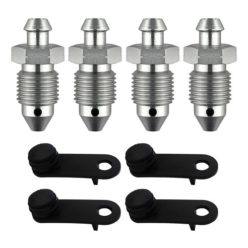 4x HEL STAINLESS STEEL BRAKE BLEED NIPPLES FITS MITSUBISHI LANCER EVO 6