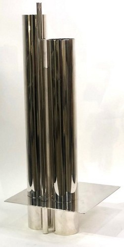 Jacques Sitoleux for Christolfe, "Orgues” Silver–Plated Flower Vase, 1969 - Picture 4 of 7