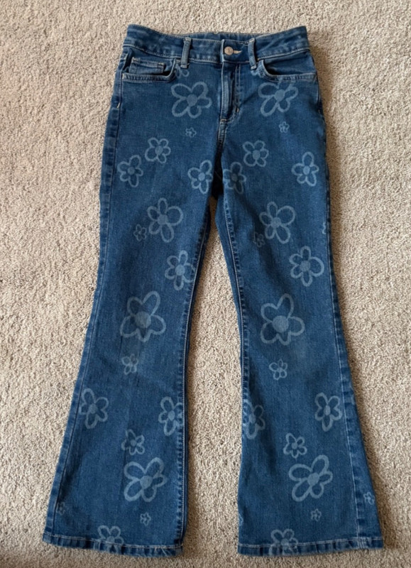 Girl’s Jumping Bean size 10 Floral Print Jeans