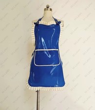Latex Rubber Gummi ruffles servant Apron pinafore pocket belt customized 1304