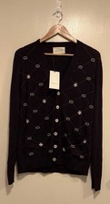 Authentic Gucci Bee GG Cardigan Sweater Men  s L Black Wool NWT 2020 Michele