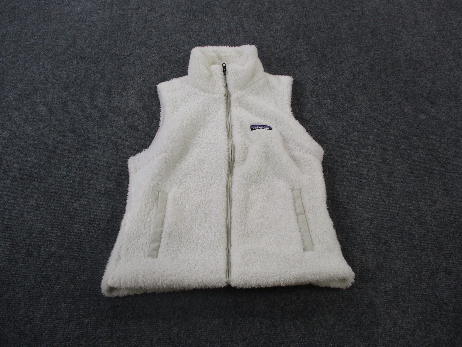 Patagonia Vest Jacket Women S White Fuzzy Fleece Los Gatos Outdoor Hiking Casual