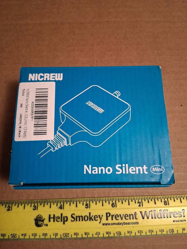 NICREW Nano Silent Aquarium Air Pump, Aquarium Aerator with Accessories for Up t