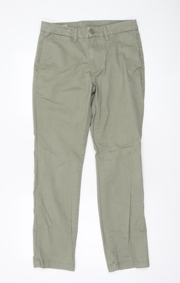 Dunnes Stores Herren Grün Chino Hose 30W 30L Baumwolle Freizeit
