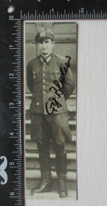 WW2 GERMAN ARMY GEORG BLEHER KNIGHTS CROSS RECIPIENT HAND SIGNED PHOTO AUTOGRAPH
