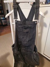 Damen Schwangerschaftsjeans  Latzhose Gr 44,  99 cm Grau 92%Baumwolle+8%Elastan