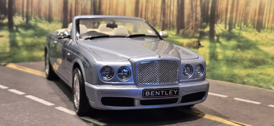 **READ** RARE 1/18 Minichamps 2006 Bentley Azure Light Blue Convertible Diecast - Image 2 of 4